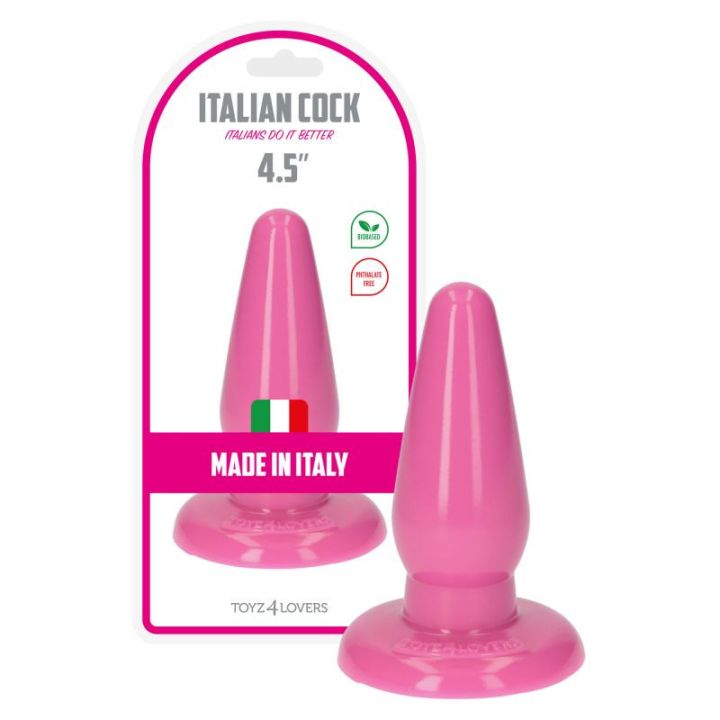 Italian Cock Pink Pvc Anaal Buttplug Cocolamar Be