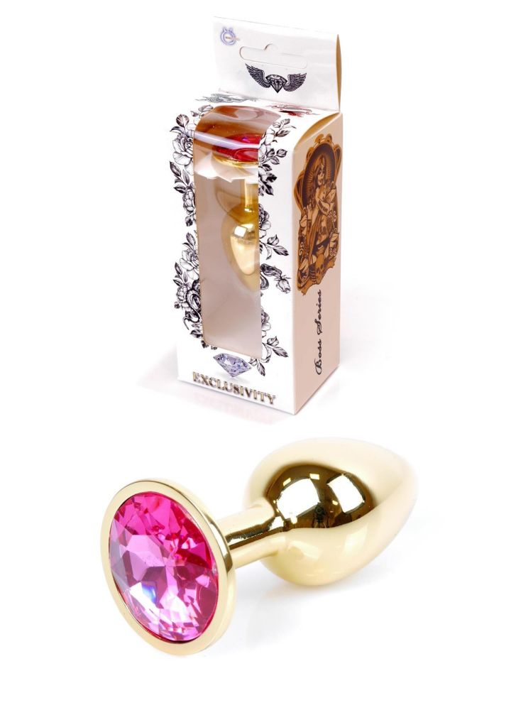 Goud Metalen Buttplug Pink Diamant Cocolamar Be