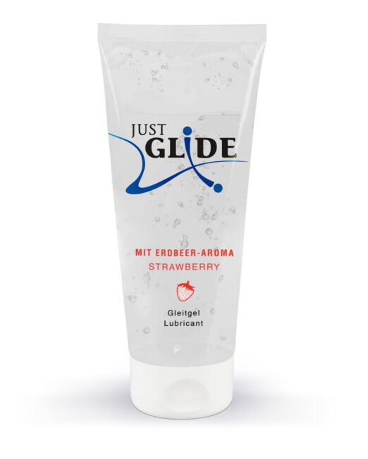 just-glide-aardbei-waterbasis-glijmiddel-gel-200-ml-kopen