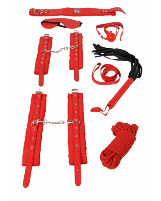 bdsm-compleet-rood-eco-leren-bondage-set-8-stuks-kopen