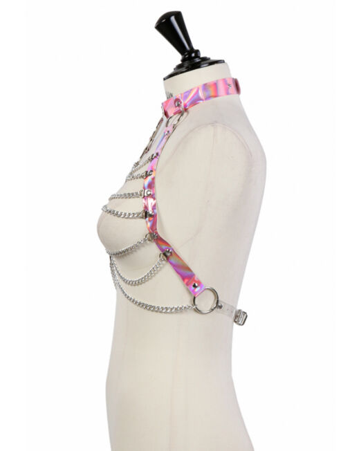 kinky-fetish-parelmoer-pink-lak-metalen-ketting-top-kopen