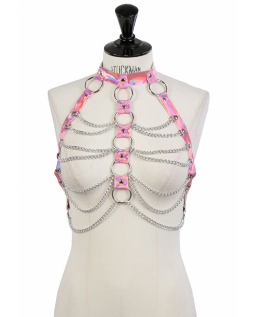 kinky-fetish-parelmoer-pink-lak-metalen-ketting-top-kopen