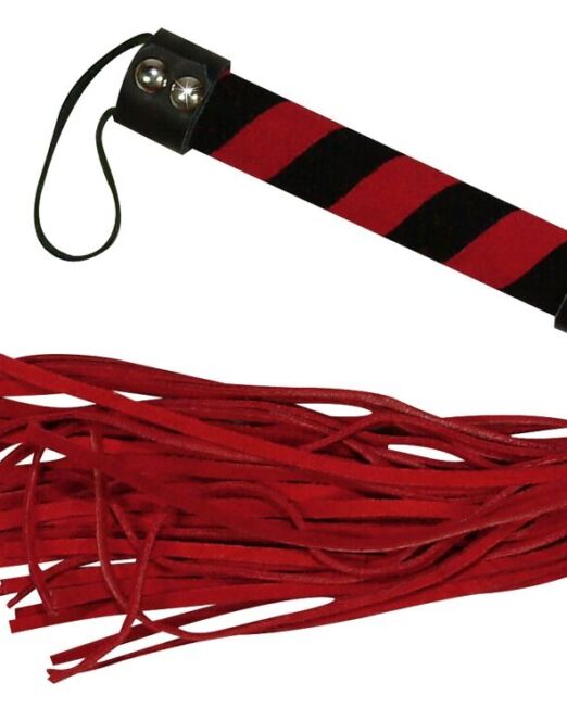 bad-kitty-bdsm-rood-suede-leder-flogger-zweep-kopen